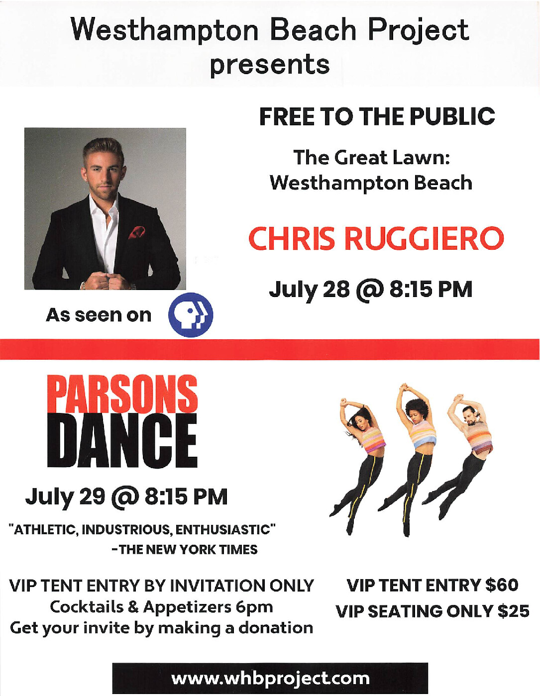 The Westhampton Beach Project Presents Parsons Dance
