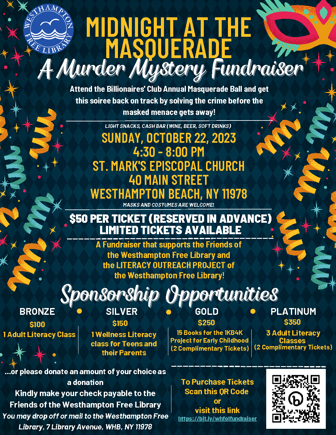 Midnight at the Masquerade - A Murder Mystery Fundraiser