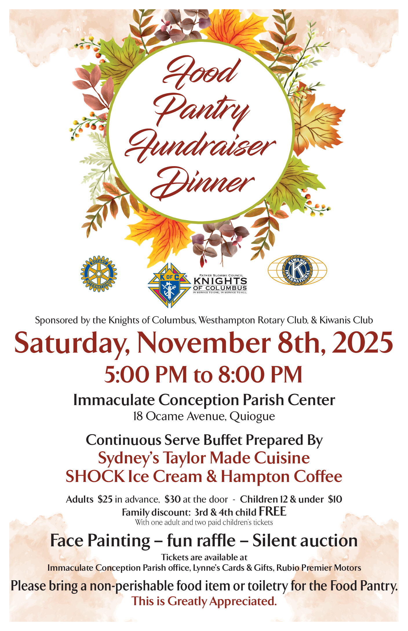 Food Pantry Fundraiser Dinner