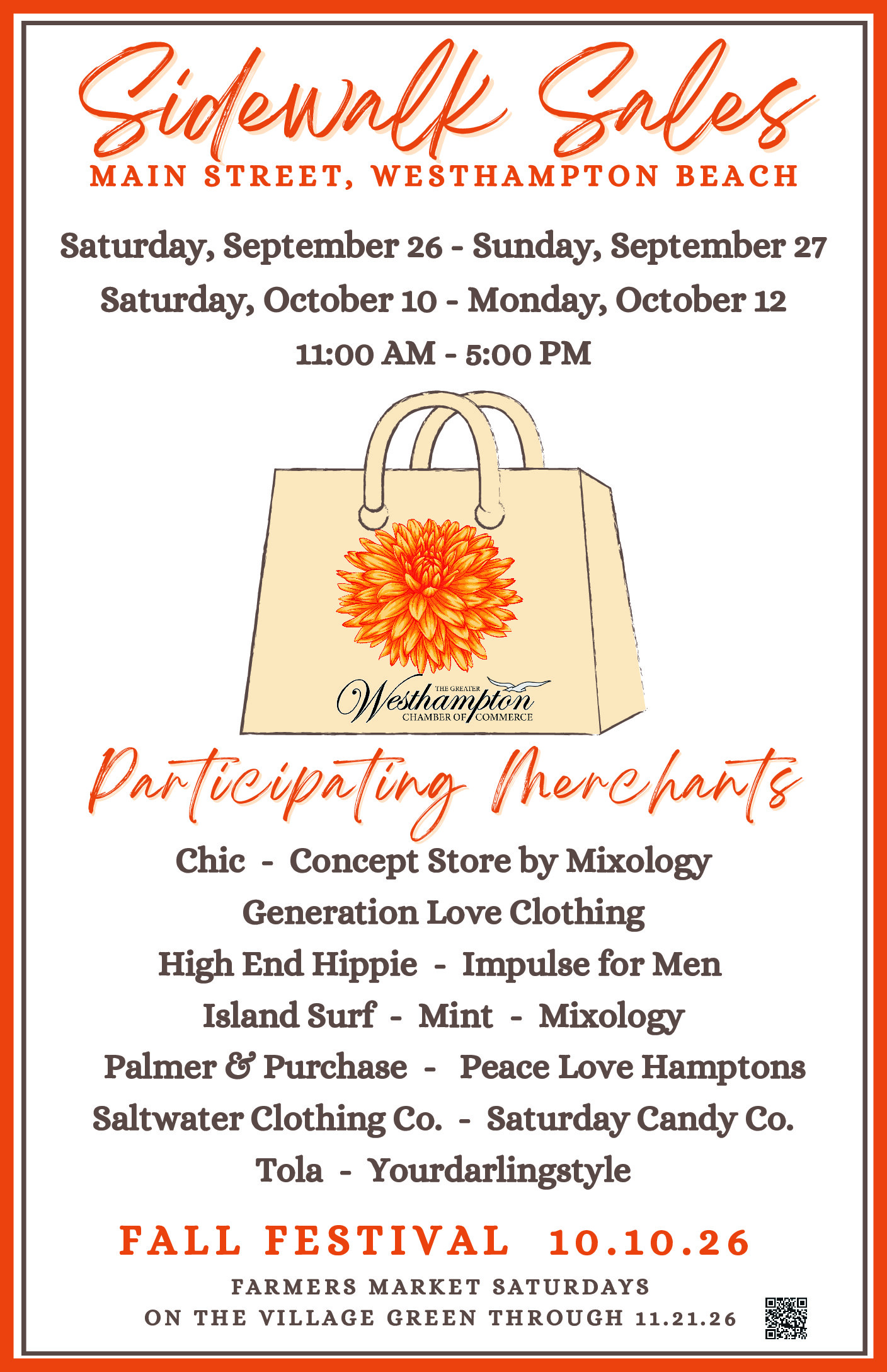 Fall Sidewalk Sales