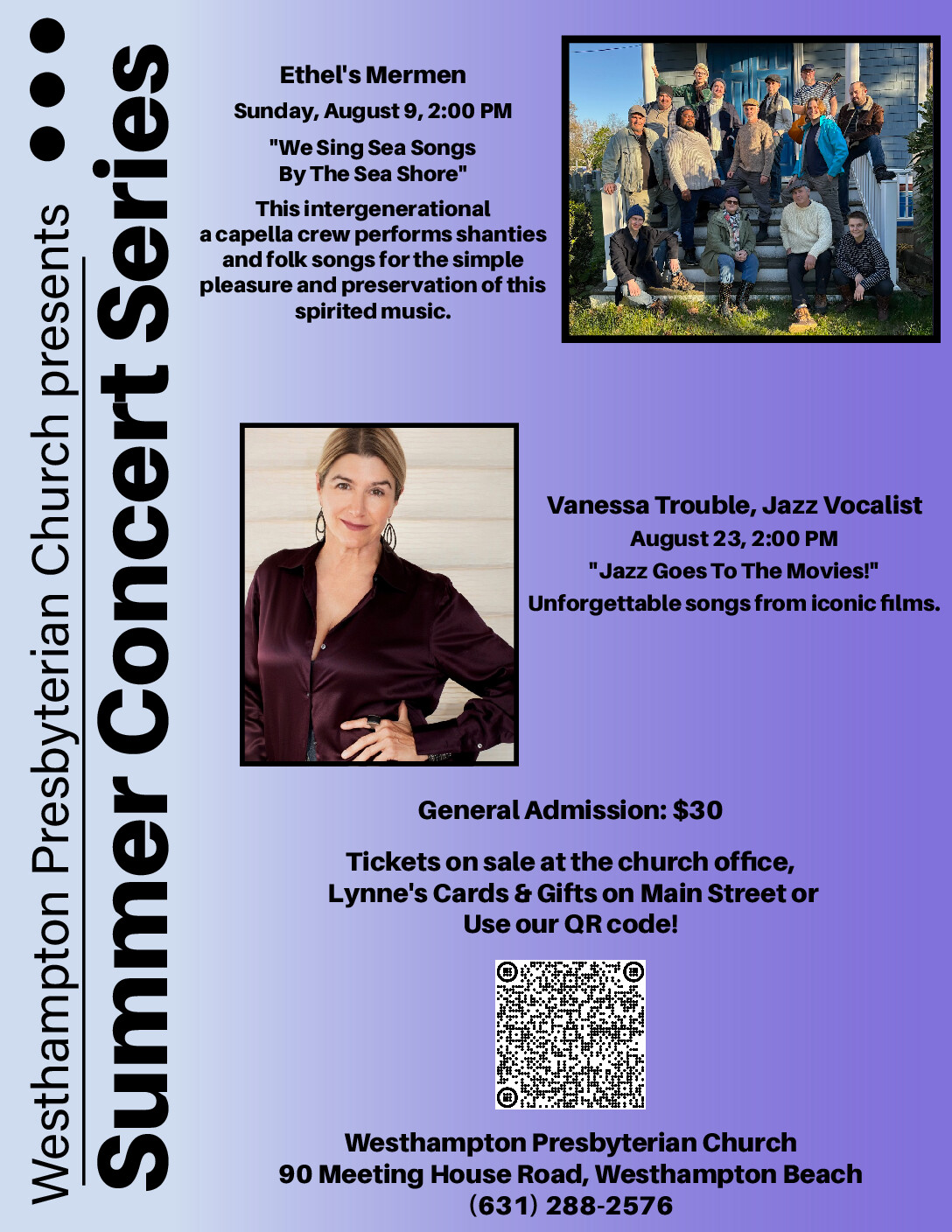 Westhampton Presbyterian Church Summer Concert Series - Vanessa Trouble, Jazz Vocalist