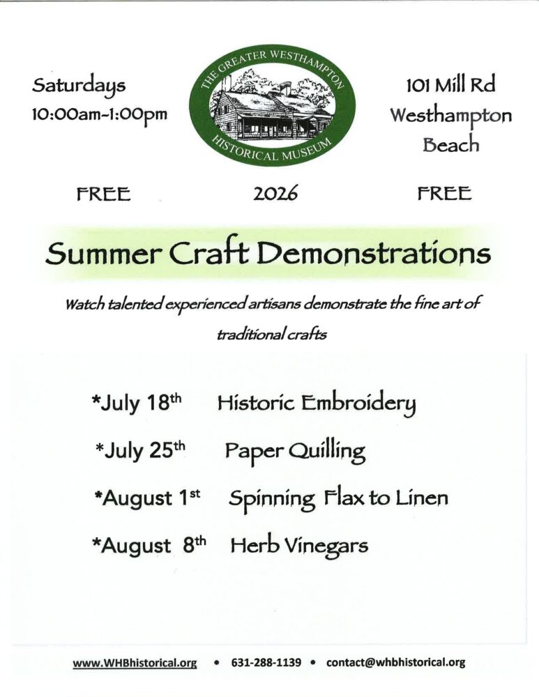Summer Craft Demonstrations